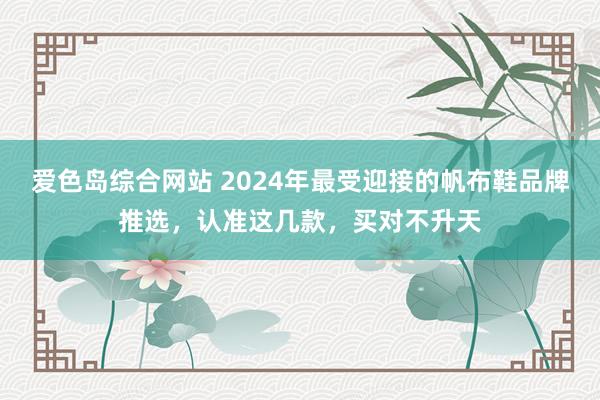 爱色岛综合网站 2024年最受迎接的帆布鞋品牌推选，认准这几款，买对不升天