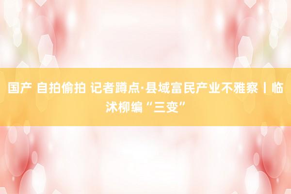 国产 自拍偷拍 记者蹲点·县域富民产业不雅察丨临沭柳编“三变”