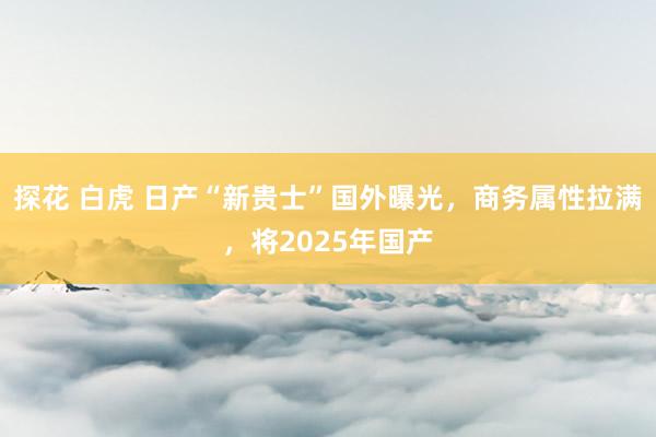 探花 白虎 日产“新贵士”国外曝光，商务属性拉满，将2025年国产