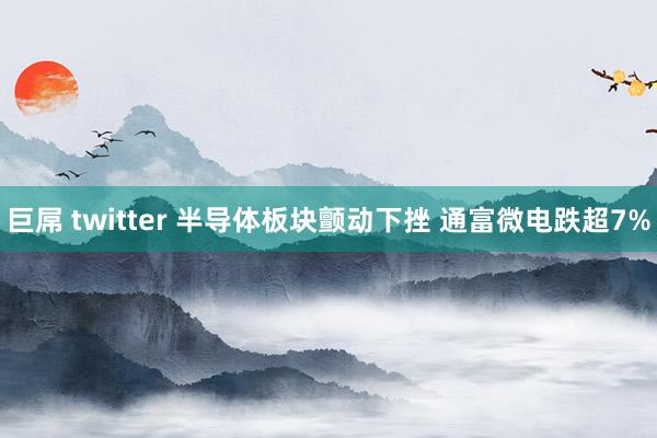 巨屌 twitter 半导体板块颤动下挫 通富微电跌超7%