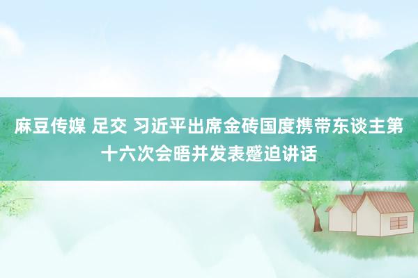 麻豆传媒 足交 习近平出席金砖国度携带东谈主第十六次会晤并发表蹙迫讲话