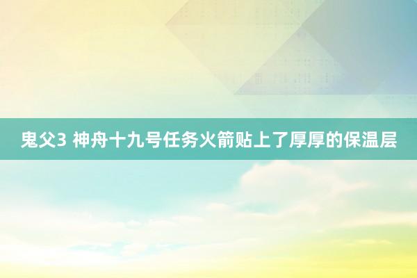 鬼父3 神舟十九号任务火箭贴上了厚厚的保温层