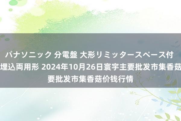 パナソニック 分電盤 大形リミッタースペース付 露出・半埋込両用形 2024年10月26日寰宇主要批发市集香菇价钱行情