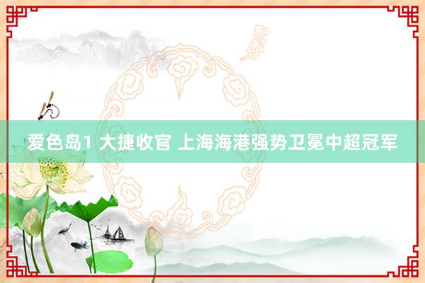 爱色岛1 大捷收官 上海海港强势卫冕中超冠军