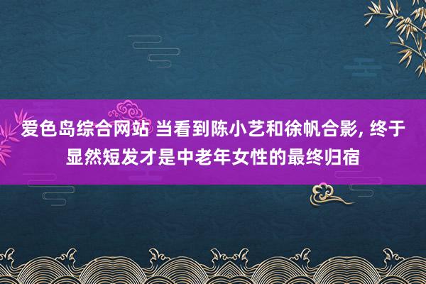 爱色岛综合网站 当看到陈小艺和徐帆合影， 终于显然短发才是中老年女性的最终归宿