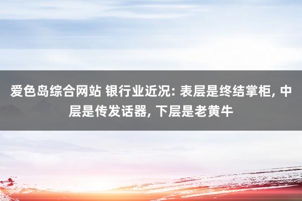 爱色岛综合网站 银行业近况: 表层是终结掌柜， 中层是传发话器， 下层是老黄牛