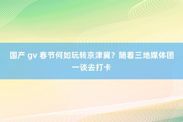 国产 gv 春节何如玩转京津冀？随着三地媒体团一谈去打卡